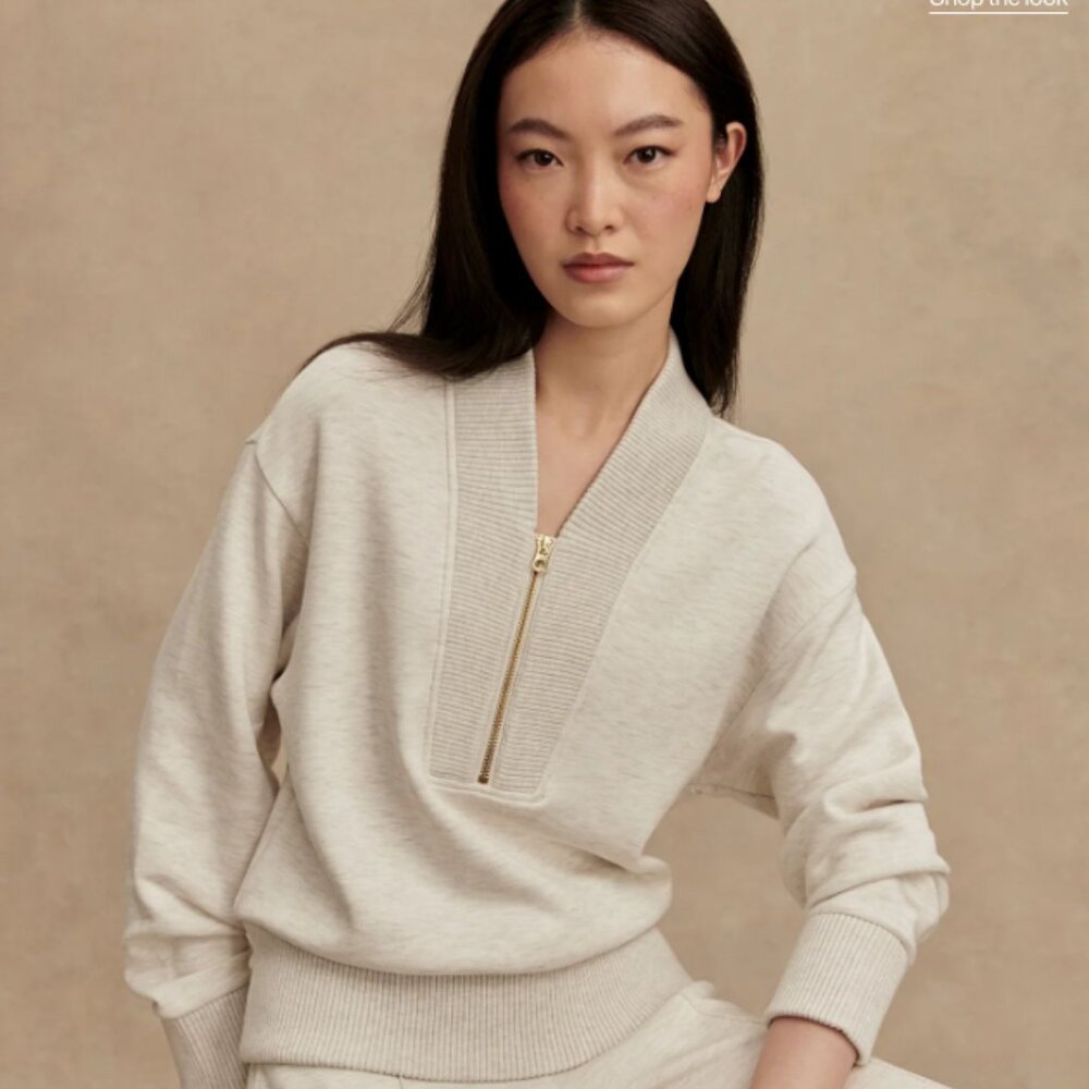 BNWT Varley Sally Half-Zip Sweat